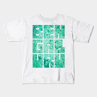 Bengaluru, India City Map Typography - Watercolor Kids T-Shirt